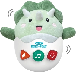 Dinosaurio de peluche rodante con efectos de luz y sonido 20 cm