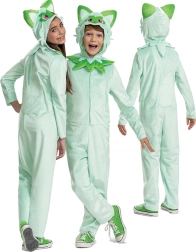 Disfraz infantil POKEMON Sprigatito kigurumi 127–136 cm (7–8 años)