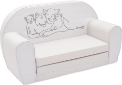 Sofá infantil plegable New Baby Lion Family, gris claro