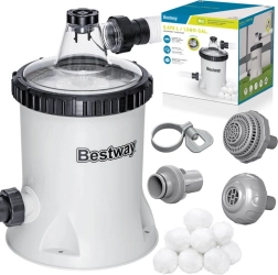 Bestway bomba de filtración para piscina 5678 l/h para bolas filtrantes Polysphere