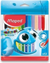 Juego de rotuladores de colores MAPED Color'Peps Ocean 12 uds