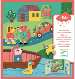 Pegatinas reposicionables para los más pequeños Animales DJECO