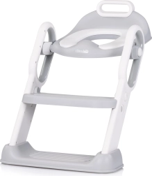 Asiento de inodoro con escalera Flippy Gris