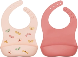 A Little Lovely Company juego de baberos de silicona para niños – Mariposas