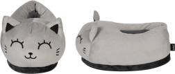 Pantuflas de felpa Gatos grises