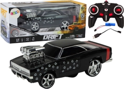 Coche RC 1:18 drift 360 con luces y sonidos – negro