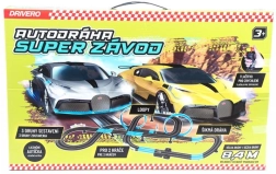 Pista de coches DRIVERO súper carrera 8,4 m con cochecitos BUGATTI