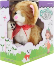 Gato marrón con cable