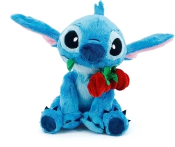 Peluche Disney STITCH con rosa 25 cm