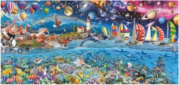 Puzle panorámico Vida 3000 piezas