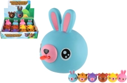 Animalito de goma chirriante con lengua 6 cm