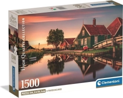 Puzzle CLEMENTONI Pueblo histórico Zaanse Schans 1500 piezas
