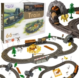 Woopie tren de juguete eléctrico retro Granja XL, 66 piezas