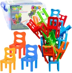 Juego de destreza Sillas equilibradas 36 piezas de colores