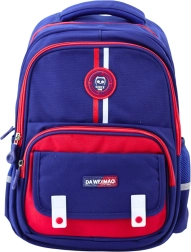 Mochila escolar azul marino y roja 20L