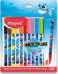 Rotuladores Color'Peps Ocean Life decorados 12 uds