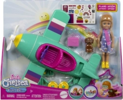 Barbie Chelsea – avión con muñeca piloto y perrito