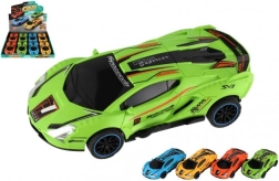 Cochecito de derrape de plástico con motor de inercia 16 cm – set de 4 colores, 8 uds en caja
