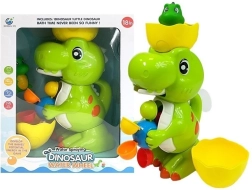 Dinosaurio de baño con molino de agua y chorro de agua