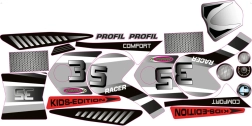 Pegatina decorativa Jamara para triciclo eléctrico infantil ride-on E-Trike Racer - 1 pieza