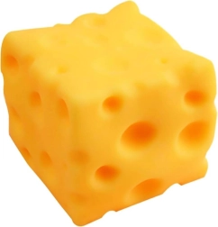 Queso antiestrés amarillo para estrujar de 10 cm - 1 unidad