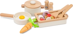 Juego de utensilios de madera para cocina infantil