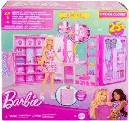Armario de ensueño BARBIE con conjuntos y accesorios (sin muñeca)