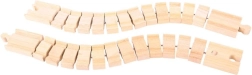 Vía de madera flexible 2 uds BIGJIGS RAIL