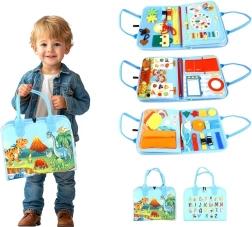 Libro sensorial busy de dinosaurios para niños