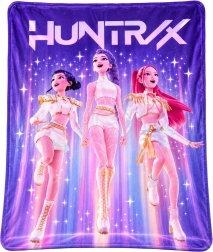 Manta de forro polar K-Pop Demon Hunters HUNTR/X Performance morada 130 × 160 cm