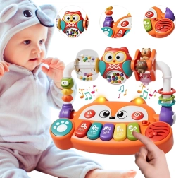 Woopie Baby piano educativo interactivo zorro con LED y sonajeros