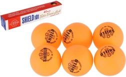 Pelotas de tenis de mesa SHIELD 6 uds sin costuras amarillas 40 mm