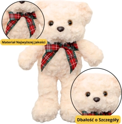 Osito de Peluche con Lazo Blanco 30 cm