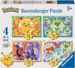 Puzzle Pokémon 4 en 1 (12, 16, 20, 24 piezas) RAVENSBURGER