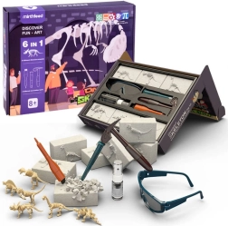 Excavación de huesos de dinosaurio 6 en 1 – kit paleontológico para niños