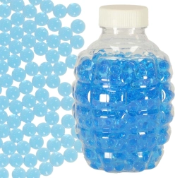 Bolas de agua de hidrogel para pistola, decoración y plantas, azules 7–8 mm, 550 uds