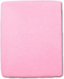 Sábana de rizo rosa para cuna