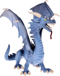 Dragón gris con alas flexibles