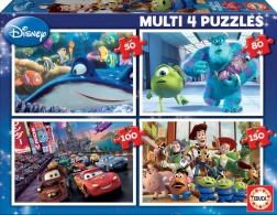 Puzzle Educa Disney Pixar mix 4 en 1 (50, 80, 100 y 150 piezas)