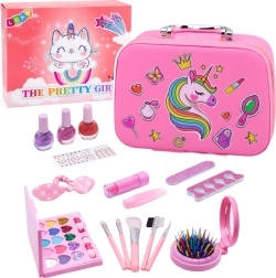 Neceser infantil con unicornio y set de cosméticos