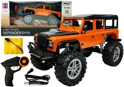 Coche RC LAND ROVER Defender 1:14 – coche todoterreno naranja con control remoto 4x4