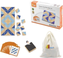 Tangrams magnéticos de madera VIGA – set de 40 piezas