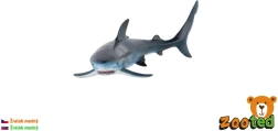 Figura de plástico de tiburón azul de 15 cm
