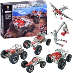 Juego de construcción metálico 6 en 1, 288 piezas para pequeños constructores