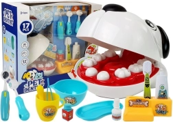 Juego veterinario dental infantil con perrito y herramientas dentales