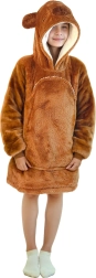 Manta sudadera calentita con capucha para niños – capibara Cozy Noxxiez