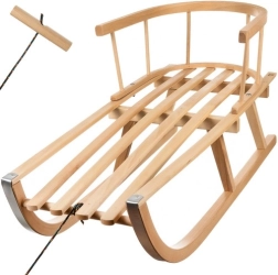 Trineo de madera con respaldo Kruzzel - 1 unidad