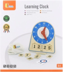Reloj de madera Viga para aprender la hora Montessori