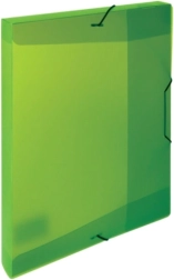 Caja con goma elástica Opaline verde A5