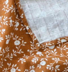Toalla de muselina XL blossom – Caramelo